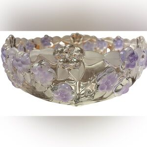Mikasa Lavender Fields Decorative Crystal Bowl 🆕